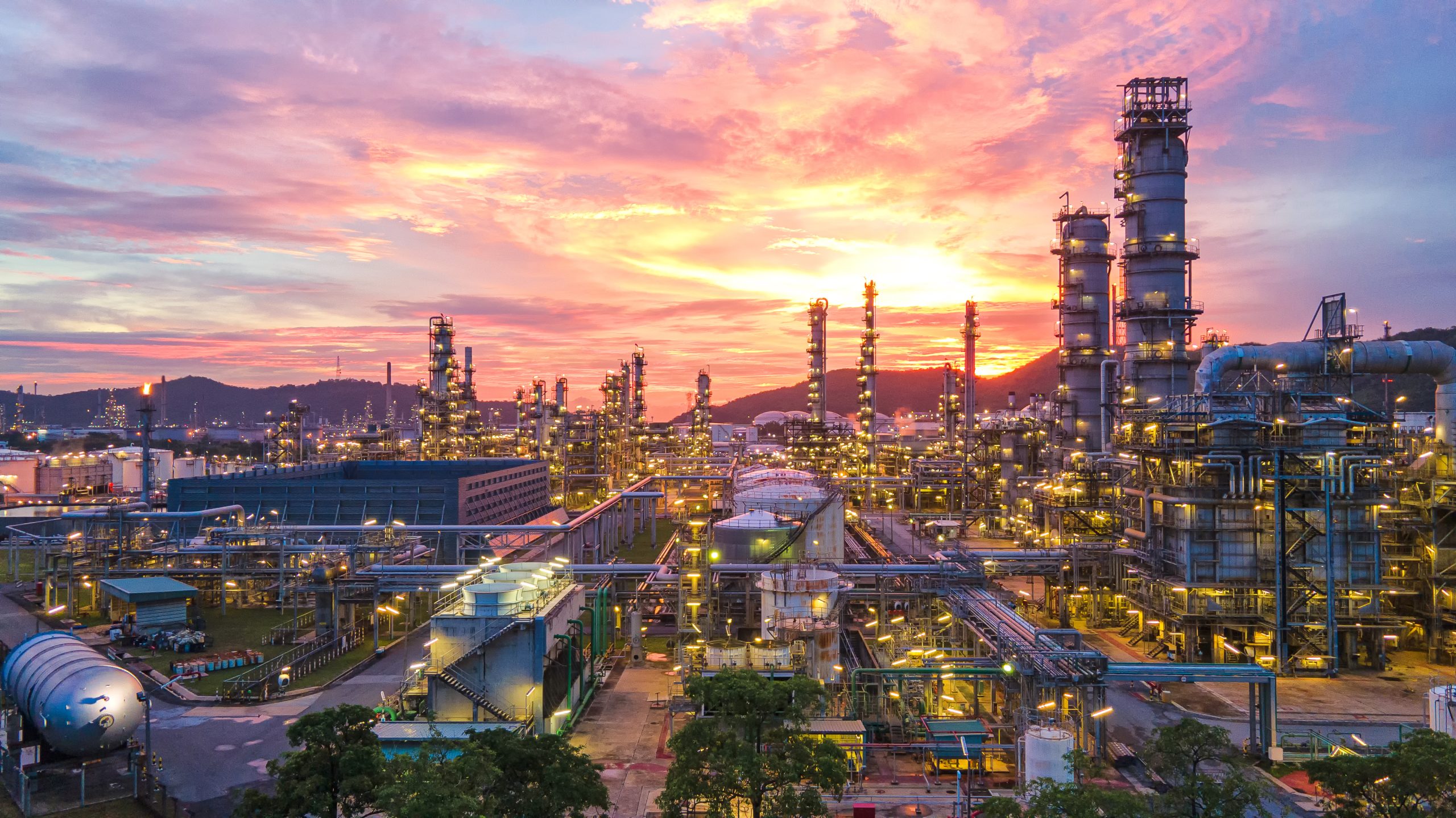 Aerial,View,Oil,Refinery.,Industrial,View,At,Oil,Refinery,Plant